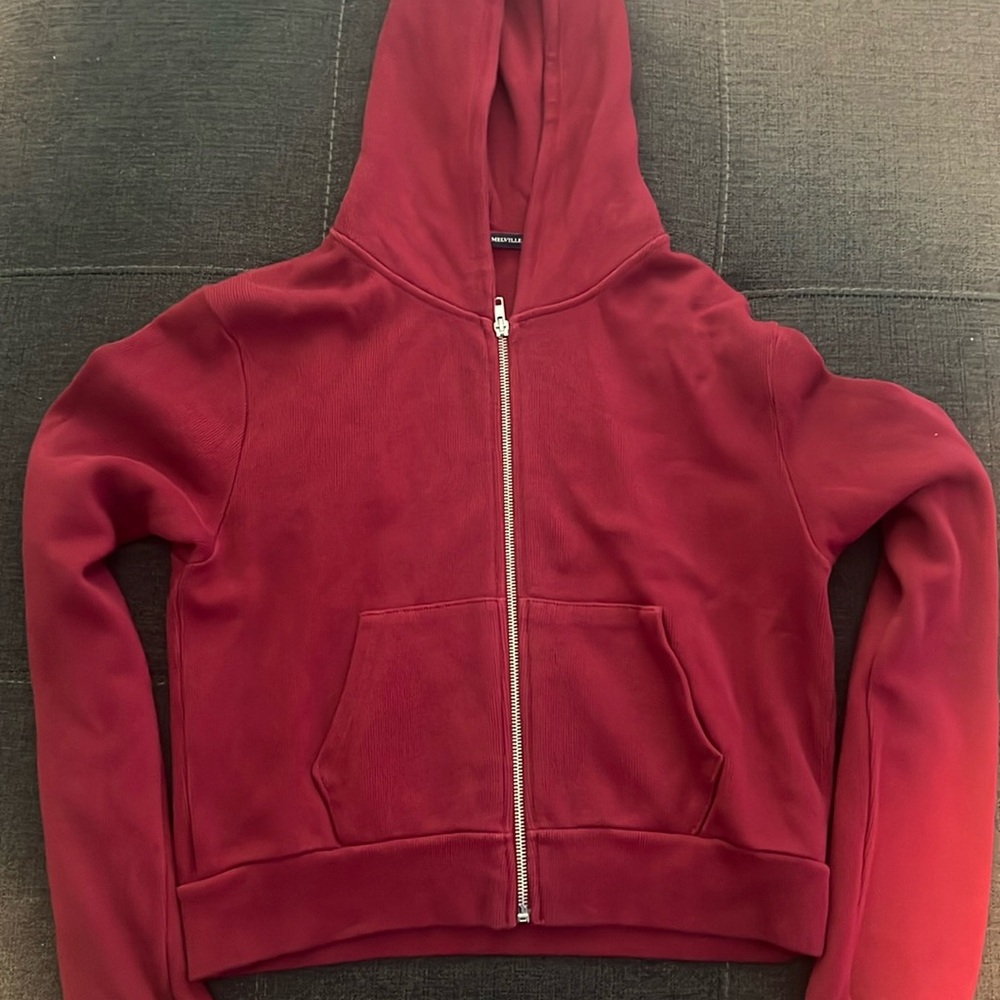 Brandy Melville Red Zip Up